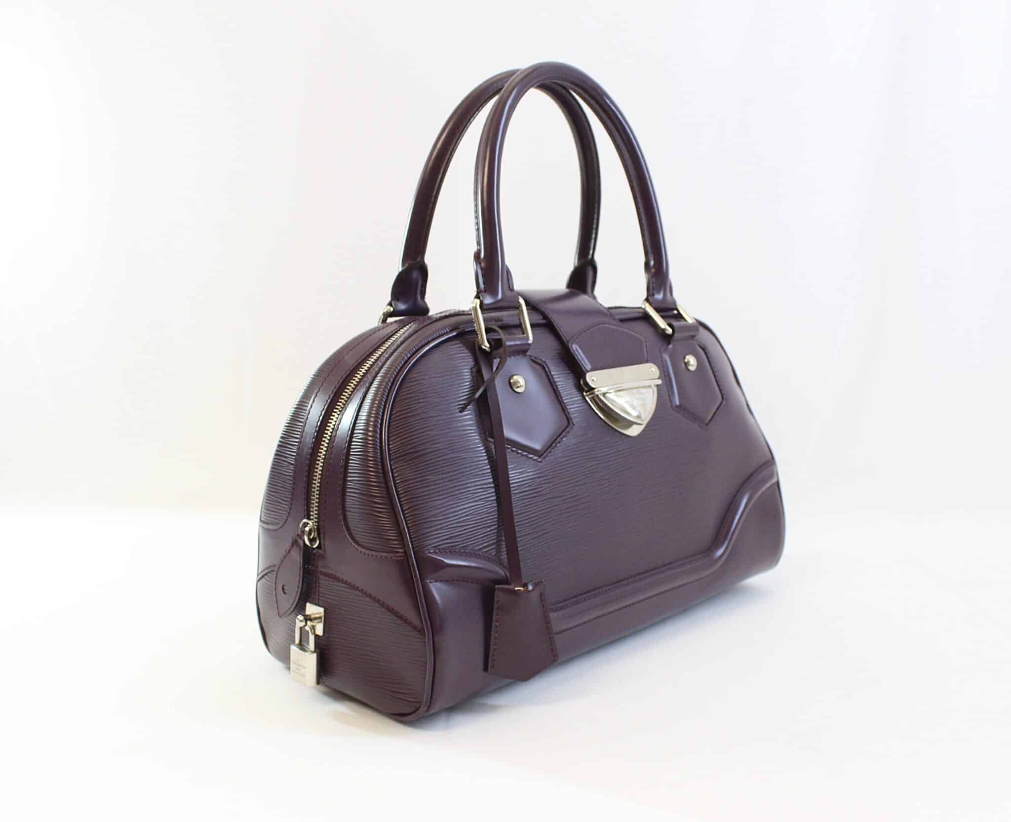 Louis Vuitton Cassis Epi Leather Bowling Montaigne GM Bag